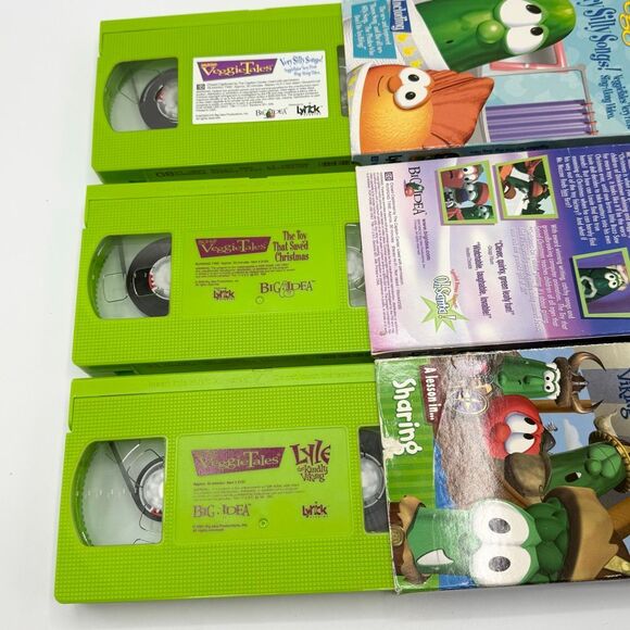 Veggie Tales Vintage Lot 3 VHS Y2K 2002/3 The Toy That Saved Christmas, Lyle The - Picture 4 of 4